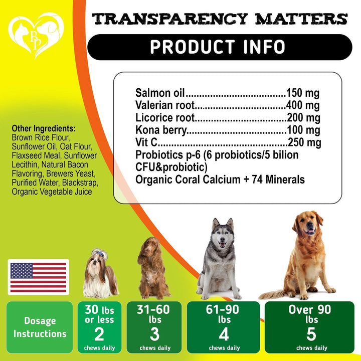 Dog anti Itch Allergy Relief Chews Dry Itchy Skin Hot Spot Treatment with Omega3