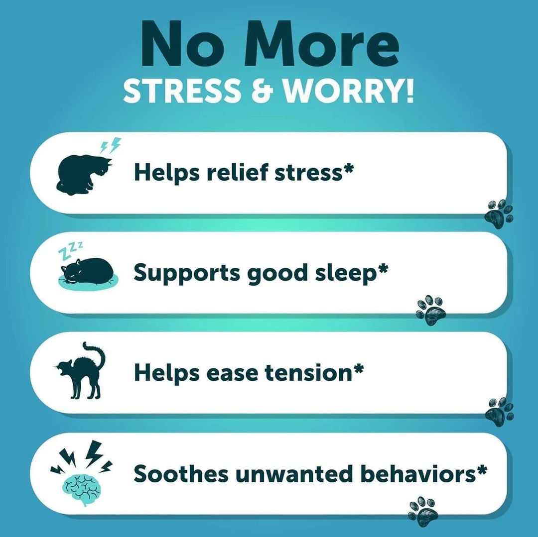Hemp Cat Calming Treats for Stress & Anxiety Relief Cat & Kittens Melatonin